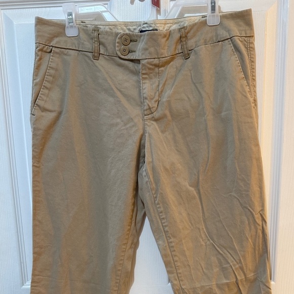 American Eagle Outfitters Tan VTG Y2K Chinos Flare Low Rise Bella Swan - Picture 8 of 11
